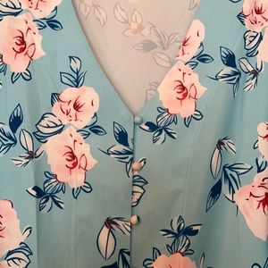 Light blue floral top